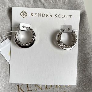 Kendra Scott Silver Quinn Huggie Earrings